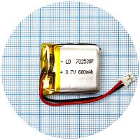 Аккумулятор универсальный 702530Р 32 х 25 х 5,5 мм 600 mAh 3.7V