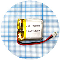 Акумулятор універсальний 702530Р 30 х 25 х 8 мм 600 mAh 3.7V