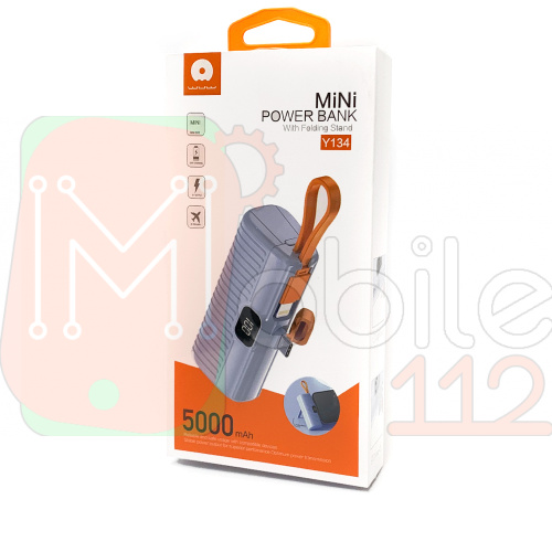 Power Bank Павербанк WUW Y134 Mini Type-C 5000mAh Фіолетовий фото 2