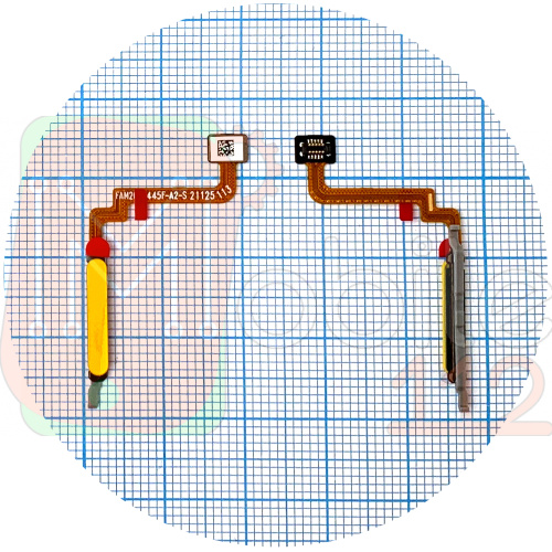 Шлейф Xiaomi Poco M3 Pro 5G зі сканером відбитка пальця (жовтий)