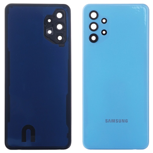 Задня кришка Samsung Galaxy A32 5G A326B (блакитна оригінал Китай зі склом камери)