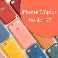 Чохол Silicone case для iPhone 7 Plus 8 Plus (рожевий №27)