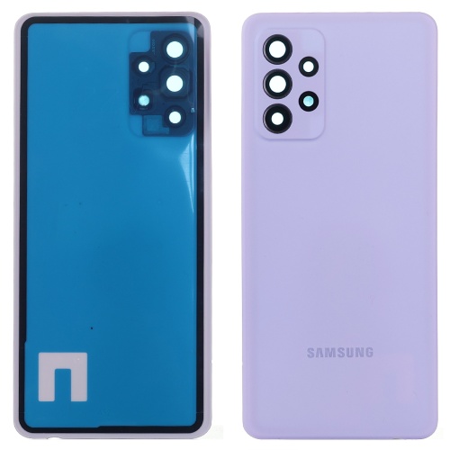 Задня кришка Samsung Galaxy A52 A525F (фіолетова зі склом камери)