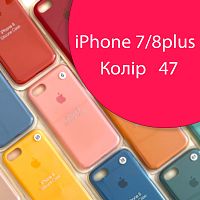 Чохол Silicone case для iPhone 7 Plus 8 Plus (рожевий №47)