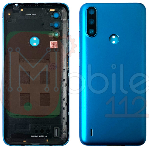 Задняя крышка Motorola Moto E7 Power, E7i Power XT2097 (синяя оригинал Китай)