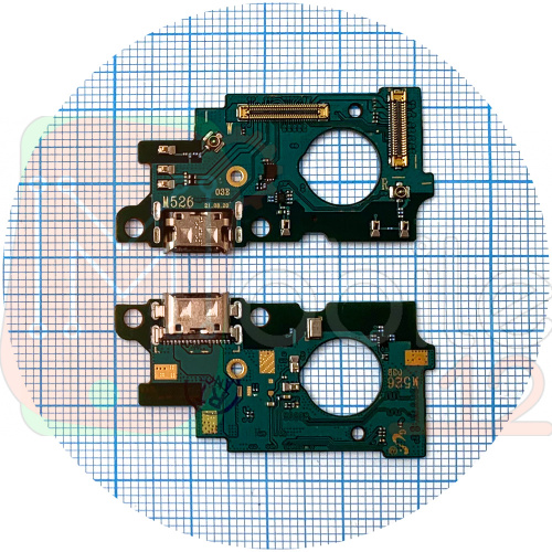 Шлейф Samsung Galaxy M52 5G M526B с разъемом зарядки и микрофоном - нижняя плата (оригинал 100%)