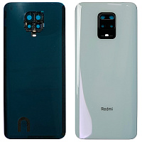 Задня кришка Xiaomi Redmi Note 9 Pro M2003J6B2G суміст. Redmi Note 9S, Note 9 Pro Max (біла оригінал Китай зі склом камери)