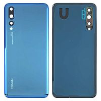 Задняя крышка Huawei P20 Pro CLT-L29 (синяя оригинал Китай со стеклом камеры)