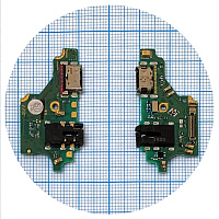 Шлейф Huawei P20 Lite ANE-LX1 Nova 3e з роз'ємом зарядки та навушників, мікрофоном оригінал 100% - нижня плата
