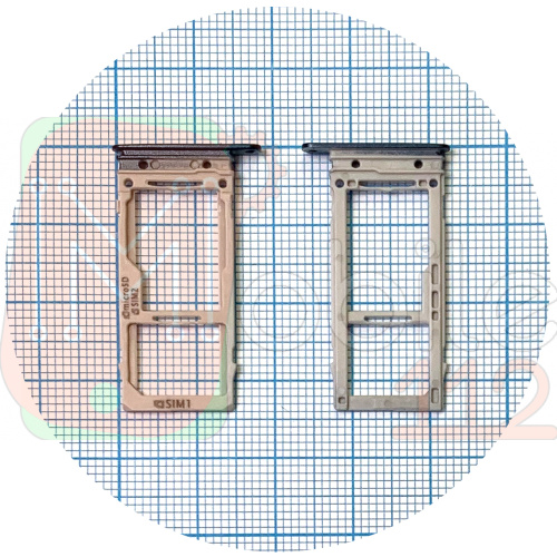 Тримач SIM карти Samsung Galaxy S9 G960F, S9 Plus G965F (синій 2 SIM (1 SIM + Micro SD))