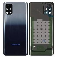 Задняя крышка Samsung Galaxy M31s M317F (синяя оригинал Китай со стеклом камеры)