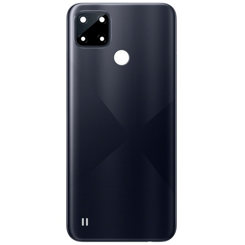 Задня кришка Realme C21Y (чорна зі склом камери)