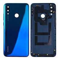Задняя крышка Huawei P Smart 2019 POT-LX1 (синяя со стеклом камеры)