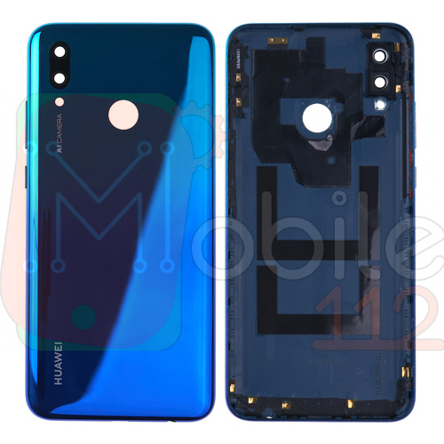 Задня кришка Huawei P Smart 2019 POT-LX1 (синя зі склом камери)