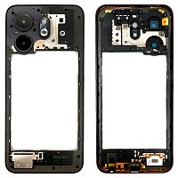 Рамка корпуса Infinix Smart 9 X6532 (черная со стеклом камеры)