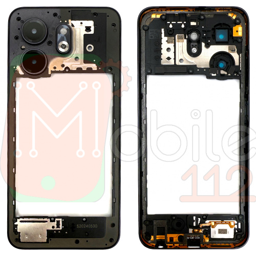 Рамка корпусу Infinix Smart 9 X6532 (чорна зі склом камери)