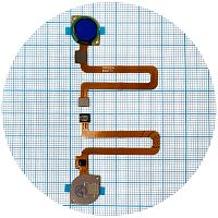 Шлейф Xiaomi Redmi 9C зі сканером відбитка пальця (синій)