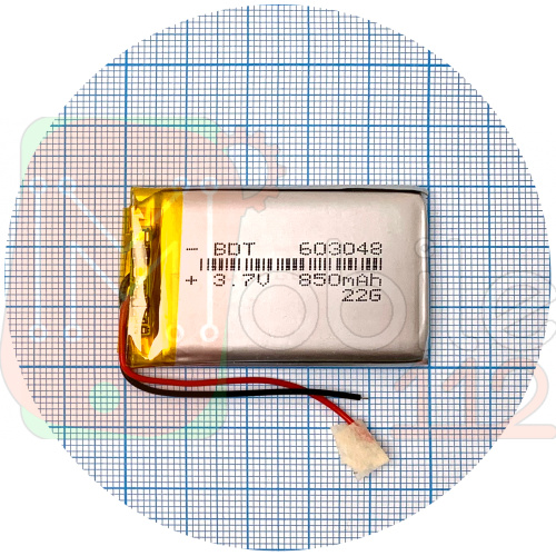 Акумулятор універсальний 603048 48 х 30 х 6 мм 850 mAh 3.7V