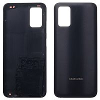 Задняя крышка Samsung Galaxy A03s A037F (черная оригинал Китай со стеклом камеры)