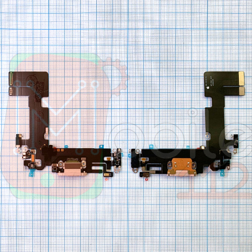 Шлейф Apple iPhone 13 с разъемом зарядки и микрофоном (розовый оригинал 100%)
