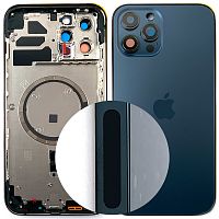 Корпус Apple iPhone 12 Pro Max (синий оригинал Китай US)