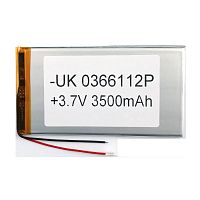 Аккумулятор универсальный 0366112P 116 x 64 x 3 3500 mAh 3,7 V