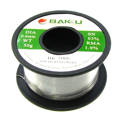 Припій Baku BK-5006 (0,6 мм, Sn 63%, Pb 35,1%, rma 1,9%)