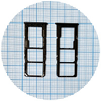 Тримач SIM карти Samsung Galaxy A21s A217F (чорний на 2 SIM + MicroSD)