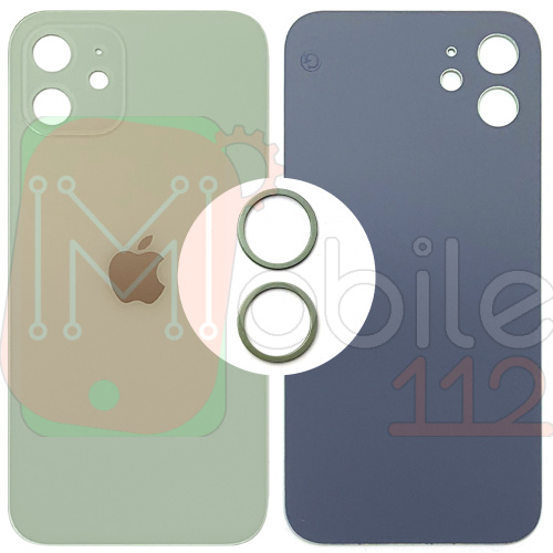 Задня кришка Apple iPhone 12 (зелена оригінал Китай з кільцями)