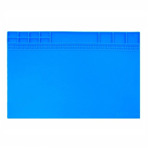 Мат силіконовий, термостійкий Aida A-220, для ремонту портативної техніки та розкладки запчастин (405x305мм)