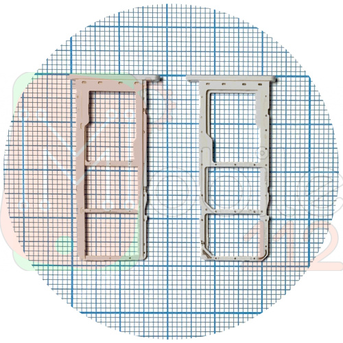 Держатель Sim карты Samsung Galaxy A03s A037F (белый на 2 Sim + Micro SD)