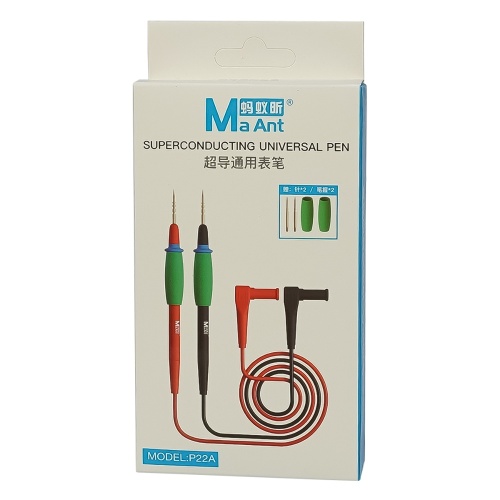 Щупи для мультиметрів MaAnt P22A, 1000V, 20A, високоякісні зі знімними тонкими наконечниками (0,1 мм) фото 4