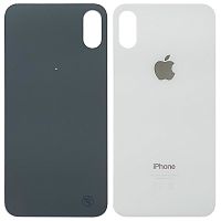 Задняя крышка Apple iPhone X (белая AAA с большим отверстием)