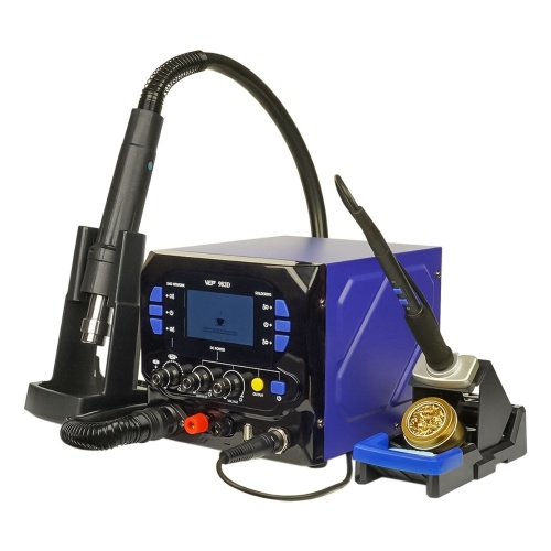 Паяльная станция прецизионная WEP 983D (фен 100C-500C, паяльник стандарта JBC 245 90C-450C, блок питания 20V 3.5A, USB A 5V 2A) фото 2