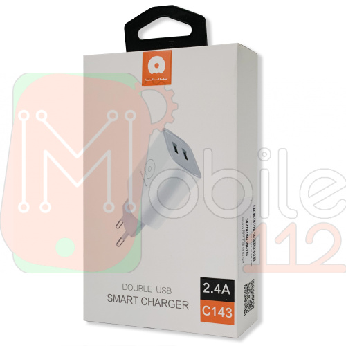 Мережевий адаптер WUW C143 2USB 2.4A (білий)