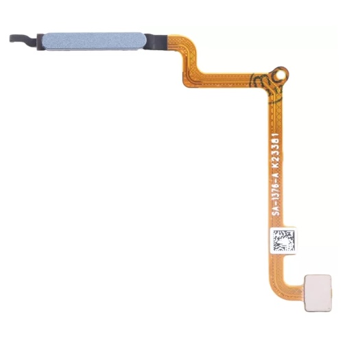 Шлейф Xiaomi Redmi 13C, Poco C65 с кнопкой включения и сканером отпечатка пальца (AAA синий)