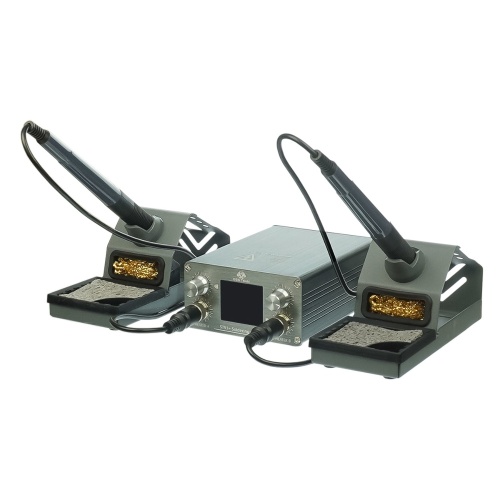 Паяльная станция прецизионная OSS TEAM ST91+ (2 паяльника стандарта T12: прямой и изогнутый конус; 4 канала памяти, 150W, 80C - 400C) фото 2