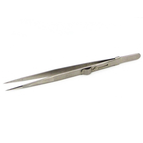 Пінцет прямий Aida V-16A/ V-16K з фіксатором