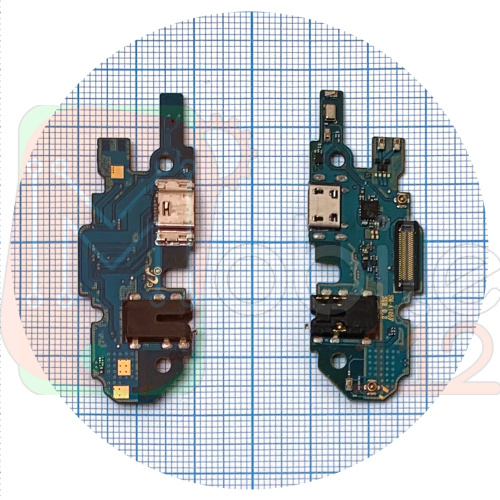 Шлейф Samsung Galaxy A10 2019 A105F с разъемом зарядки, наушников и микрофоном Оригинал Китай - нижняя плата Sub 0.2