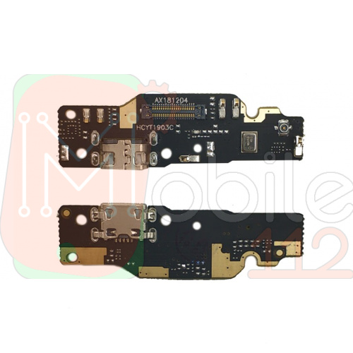 Шлейф Xiaomi Redmi Note 6 Pro M1806E7TG з роз'ємом зарядки та мікрофоном - нижня плата
