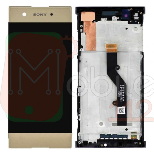 Дисплей Sony Xperia XA1 Plus G3416 G3412 G3426 G3421 G3423 + тачскрин (золотистый с передней панелью)