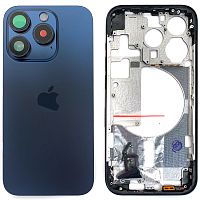 Корпус Apple iPhone 15 Pro в сборе (синий, Blue Titanium EU)