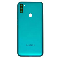 Задня кришка Samsung Galaxy M11 M115F (синій оригінал Китай зі склом камери)