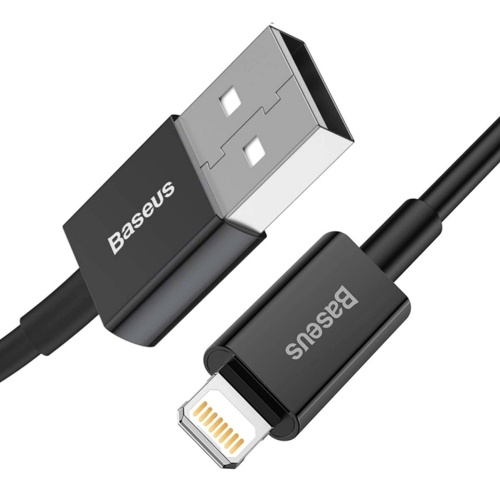 Кабель зарядки Baseus Superior Series USB A - Lightning 2.4A 2м Чорний (CALYS-C01) фото 2 Кабель зарядки Baseus Superior Series USB A - Lightning 2.4A 2м Чорний (CALYS-C01) фото 2