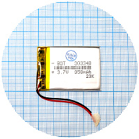 Акумулятор універсальний 303340 42 х 30 х 3 мм 350 mAh 3.7V