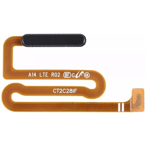 Шлейф Samsung Galaxy A14 A145F з кнопкою включення та сканером відбитка пальця (чорний оригінал Китай)