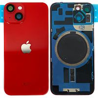 Задня кришка Apple iPhone 14 (червоний оригінал Китай з рамкою, склом камер і магнітом)