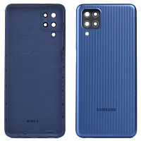 Задняя крышка Samsung Galaxy M12 M127F (синяя оригинал Китай со стеклом камеры)