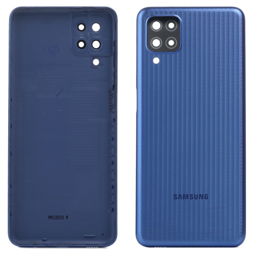 Задня кришка Samsung Galaxy M12 M127F (синій оригінал Китай зі склом камери)