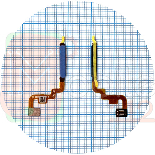 Шлейф Xiaomi Poco M4 Pro, Redmi Note 11, Note 11S со сканером отпечатка пальца (синий оригинал Китай)